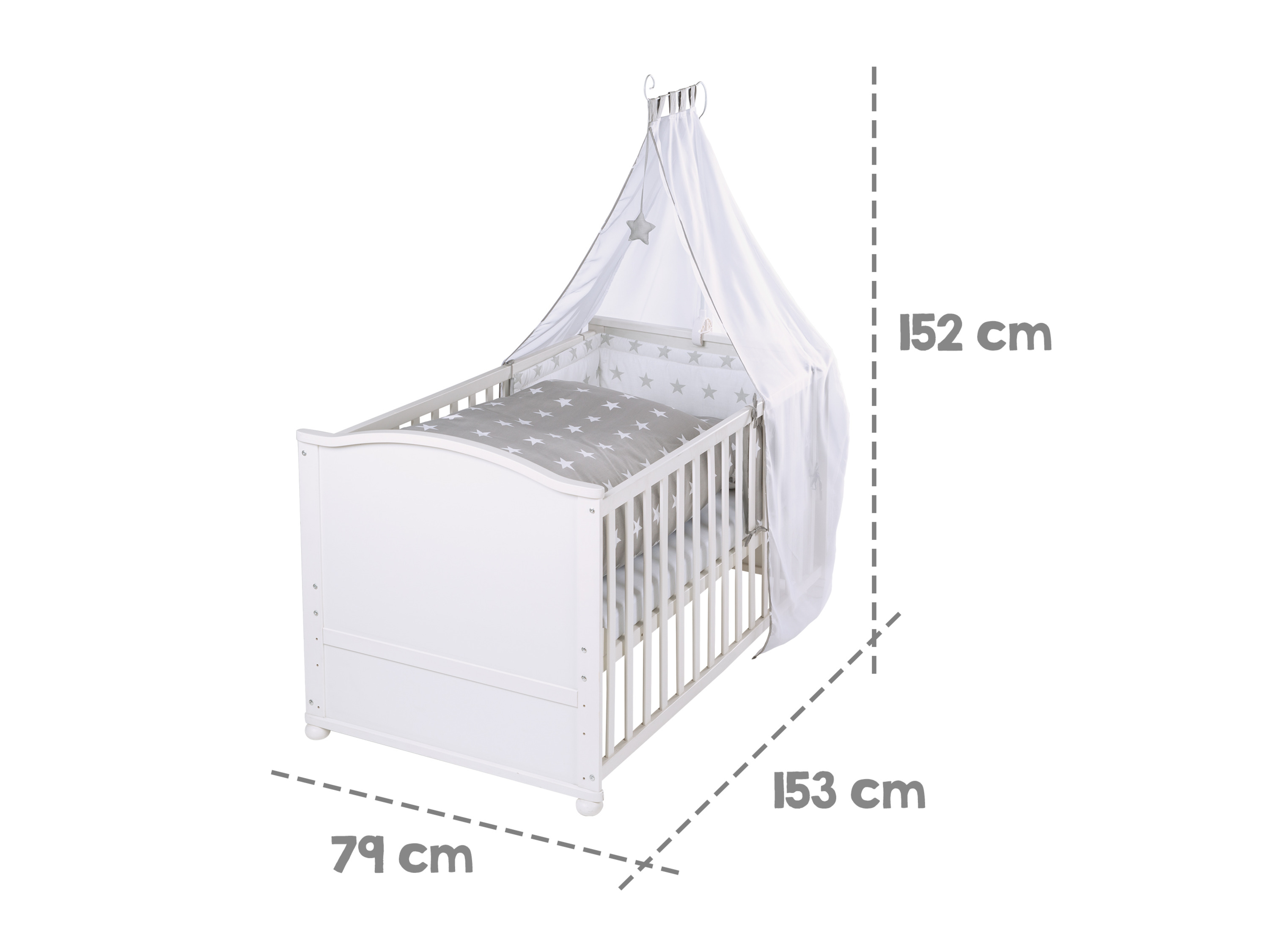 ROBA Komplettbettset (Stars weiß) – Bild 3 von 4