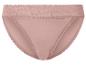 Damen-Slip in Rosa mit Spitzenbesatz