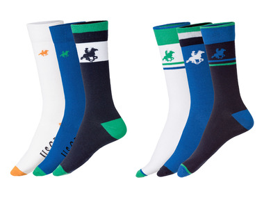 LIVERGY® x Grand Polo Herren Socken, 3 Paar, mit hohem Baumwollanteil