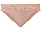 Ein rosafarbener Slip mit Spitze.