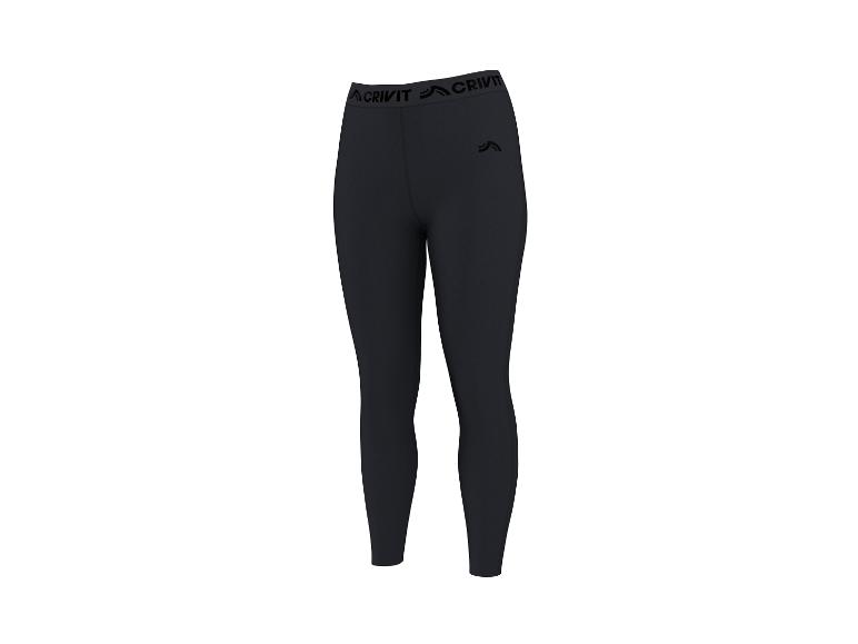 Schwarze Sportleggings mit elastischem Bund und Logo.