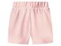 Rosa Kinder-Shorts mit elastischem Bund.