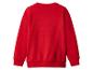 Rotes Sweatshirt mit langen Ärmeln, gerippten Bündchen und Saum.