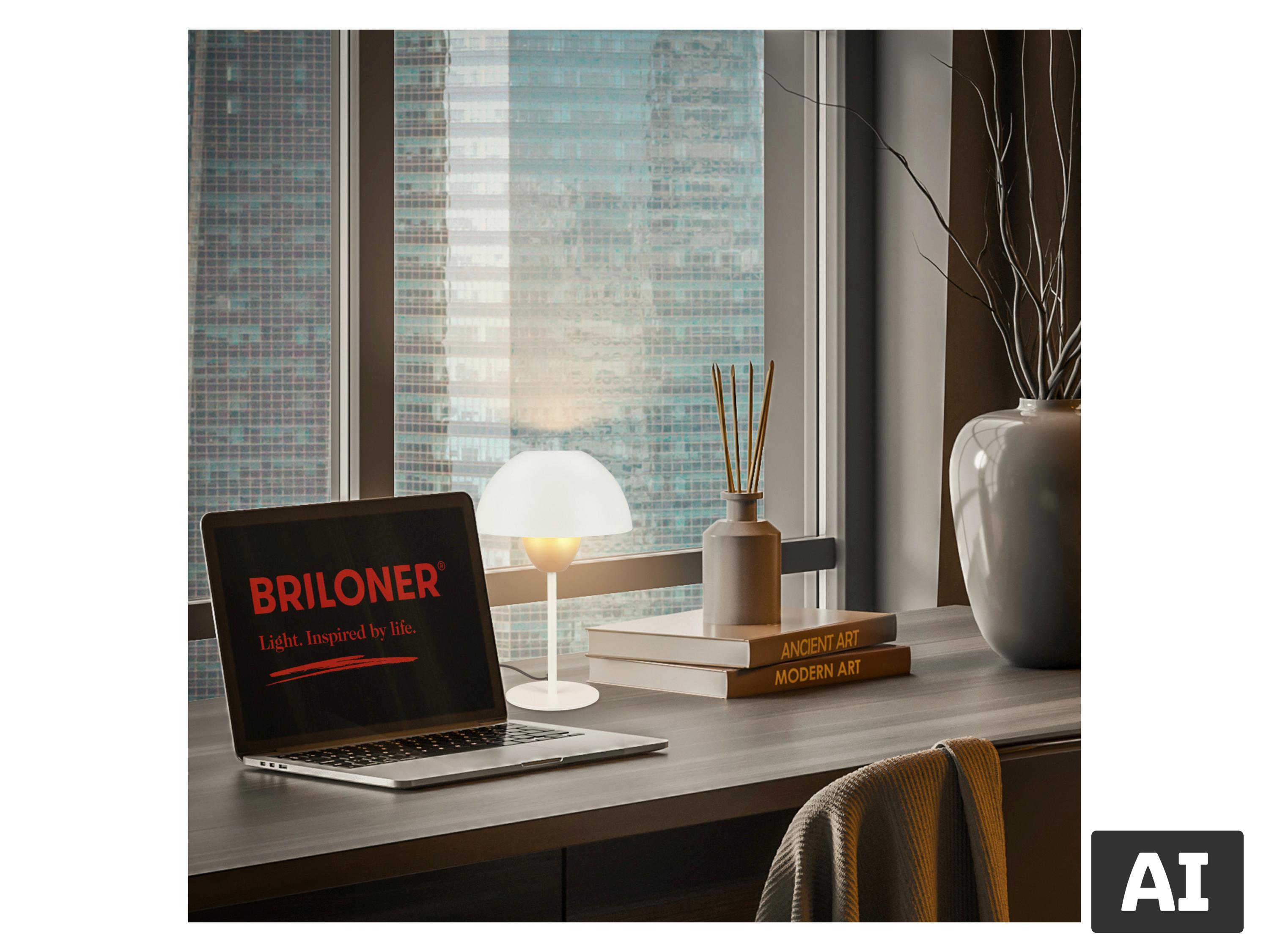 BRILONER GRYDE Tischleuchte 1-flammig (Warm grey, Coffee) – Bild 3 von 4