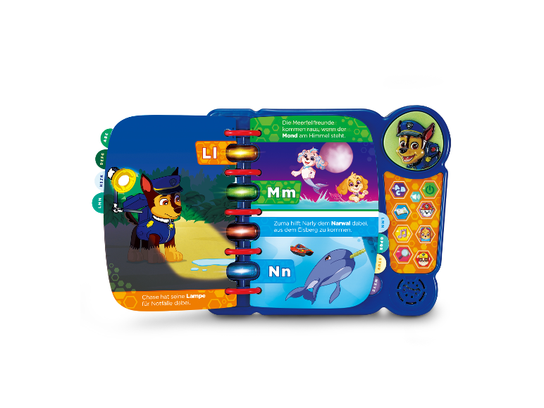 Paw Patrol interaktives Buch: Buchstaben lernen und Lieder.