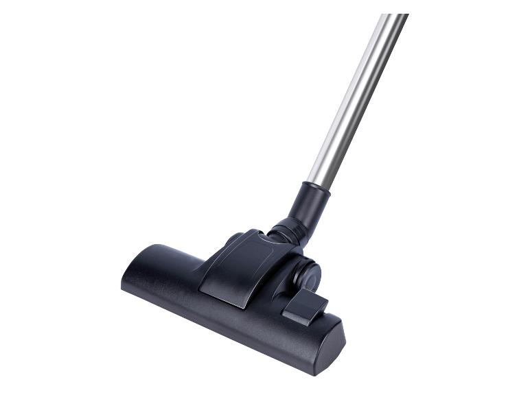 Schwarzer Staubsaugerkopf auf weißem Hintergrund