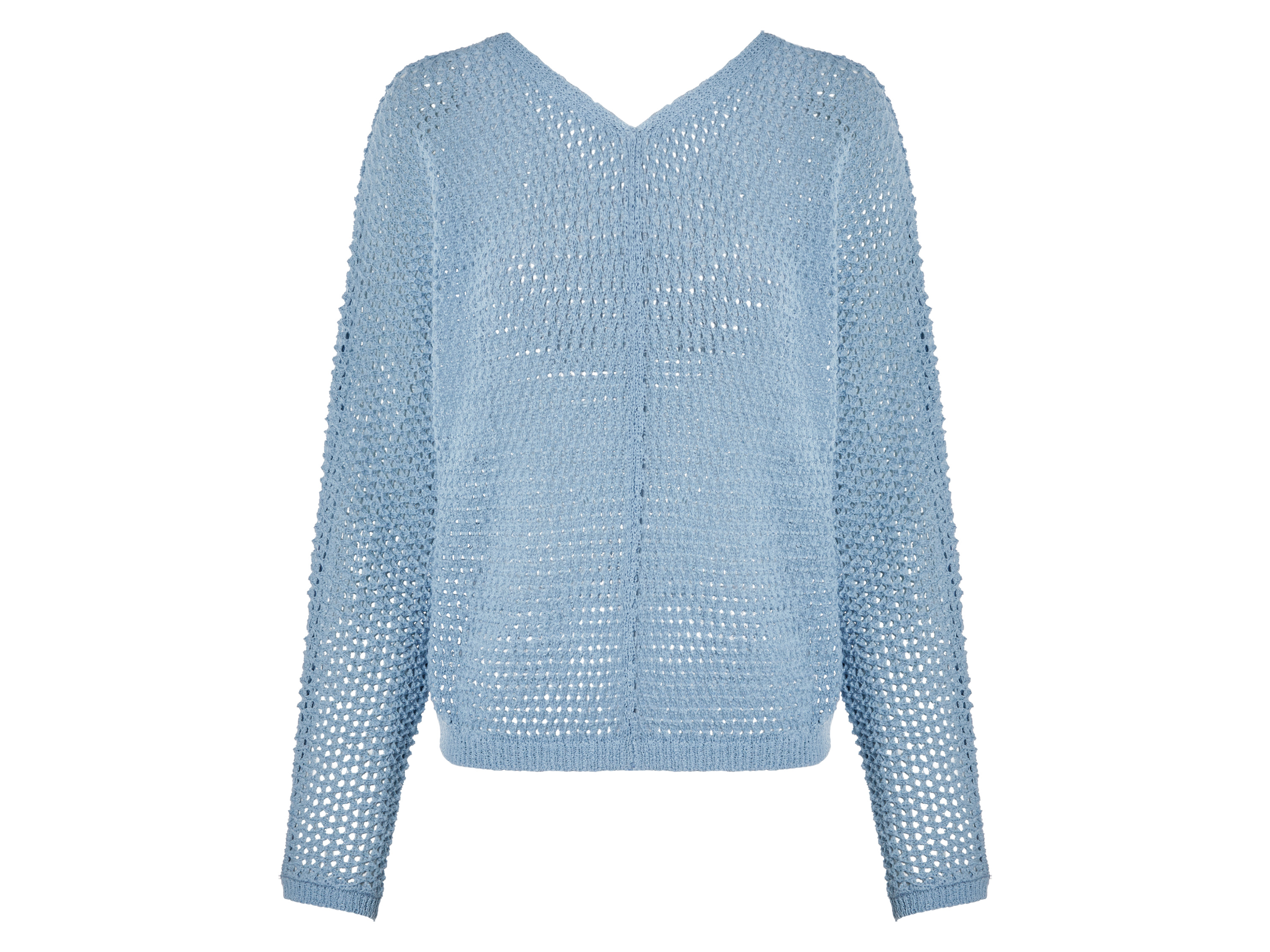 Thumbnail - esmara® Damen Pullover Lochstrick (Blau, L(44/46))