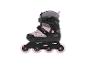Rosa-schwarze Rollschuhe für Kinder.