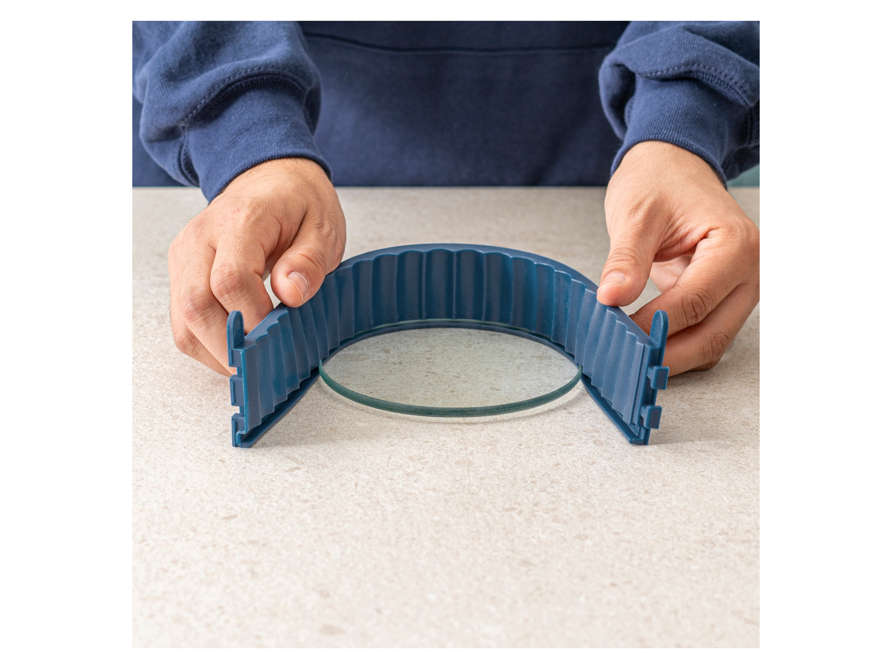 Thumbnail - Coox Quicheform mit Glasboden Ø 12 cm (Blaugrau)""