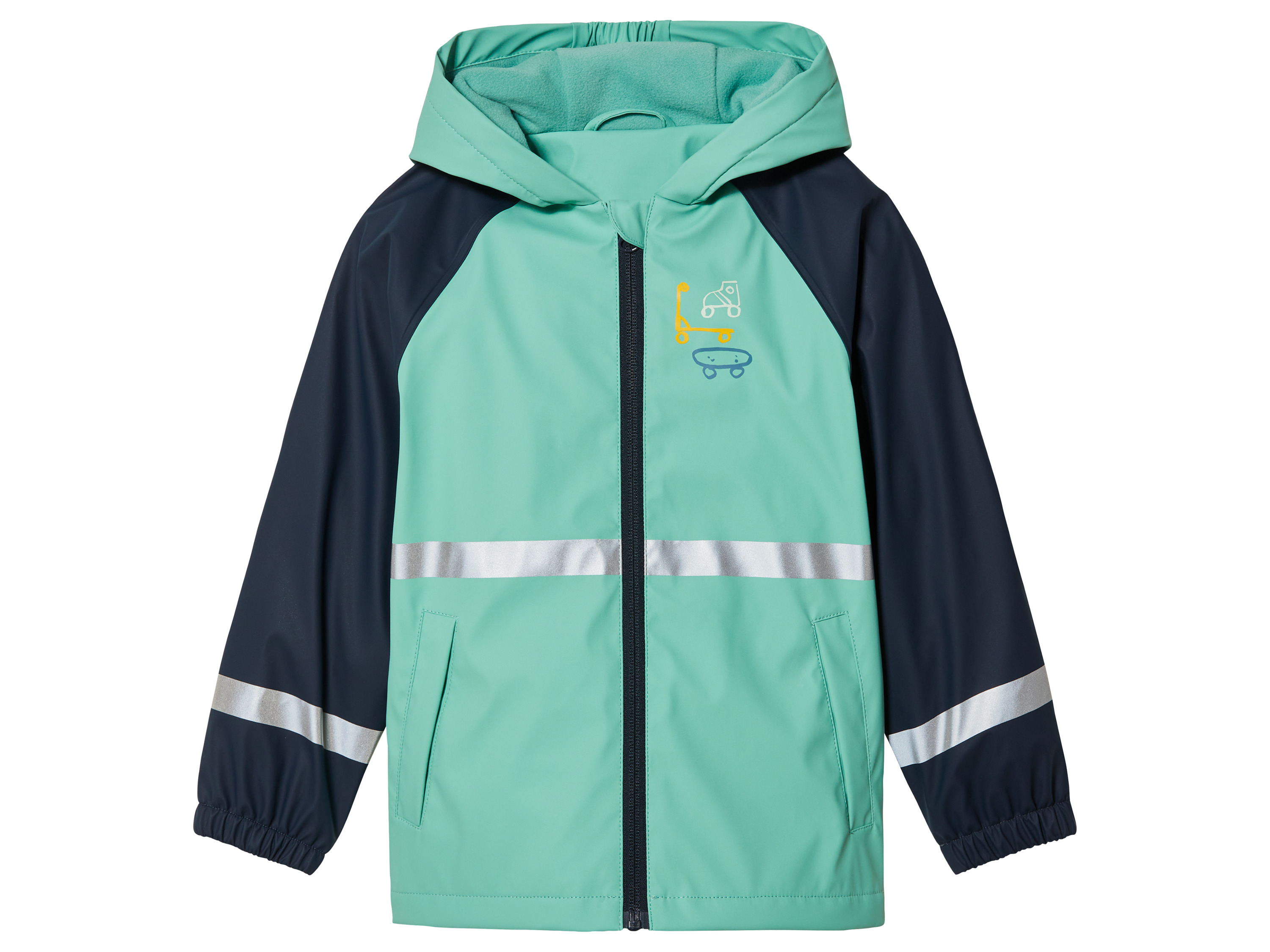 lupilu® Baby/Kleinkinder Jungen Jacke Matsch- und Buddel (86/92, petrol/blau)““ | mit Namensschild und Aufhänger Funktion: wind- und wasserdicht durch verklebte Nähte Kapuze: ja Material: Obermaterial: Polyester recycelt, mit Polyurethan beschichtet