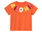 Orangefarbenes T-Shirt mit dem Schriftzug 'Aloha'.