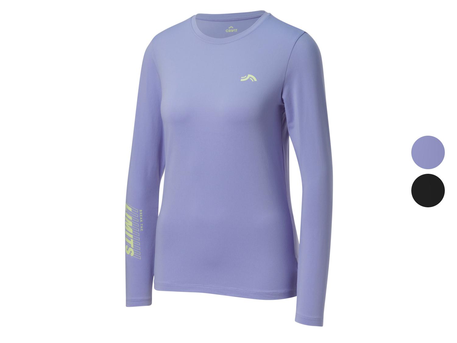 Damen Funktionsshirt, langarm, mit Rundhalsausschnitt
