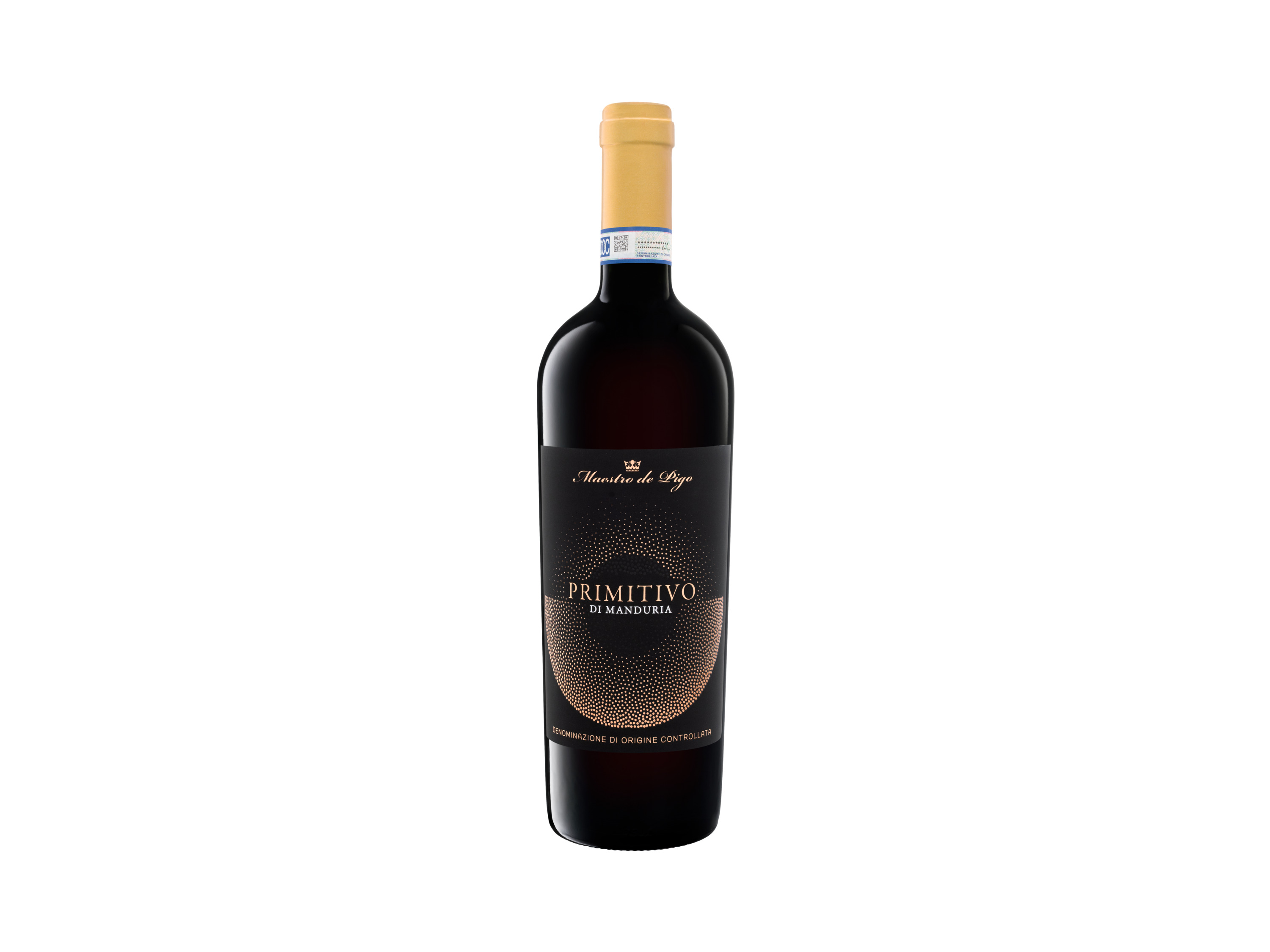 Lidl Wein-Angebot - MAESTRO DE PIGO Primitivo di Manduria DOC halbtrocken, Rotwein 2024