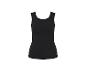 Schwarzes, figurbetontes Damen-Rippstrick-Tanktop.
