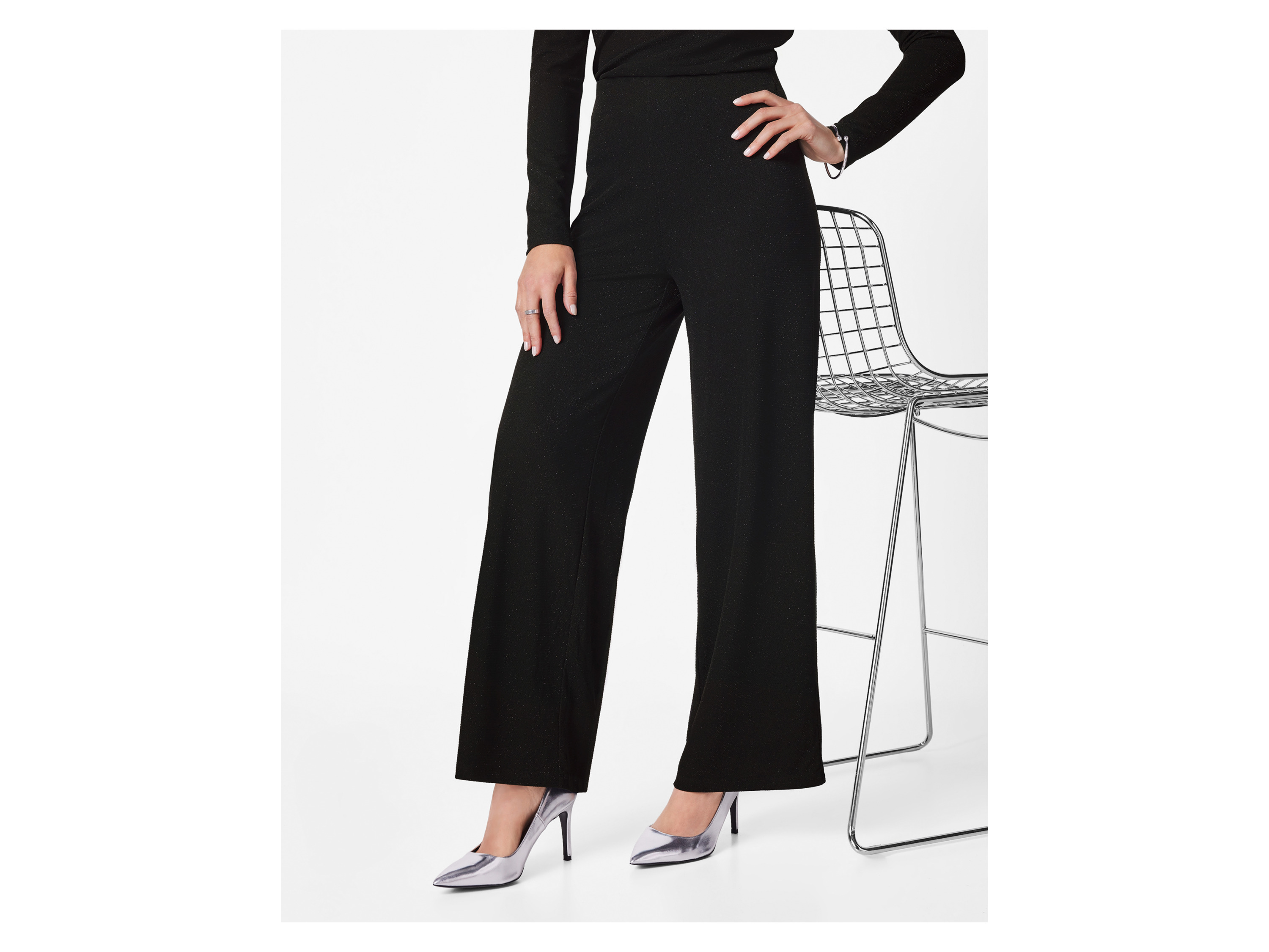ESMARA® Damen Wide-Leg-Hose (Schwarz, S(36/38)) – Bild 2 von 4