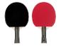 Zwei Tischtennis Schläger, einer schwarz und einer rot, Style Line Allround.