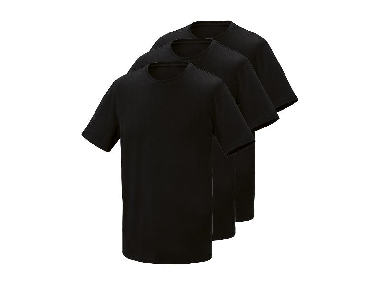 Dreierpack schwarze Kurzarm-T-Shirts