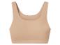 Nahtloser beiger Sport-BH für Damen