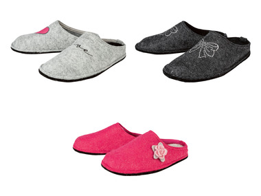 esmara® Damen Filz-Hausschuhe mit gepolsterter Deckohle