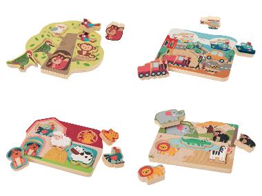 lupilu® Holzpuzzle, 6-teilig