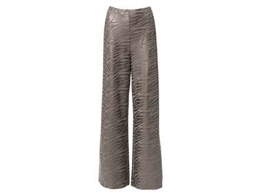 esmara® Damen Hose, Wide Leg, mit Metallic-Animal-Schimmereffekt