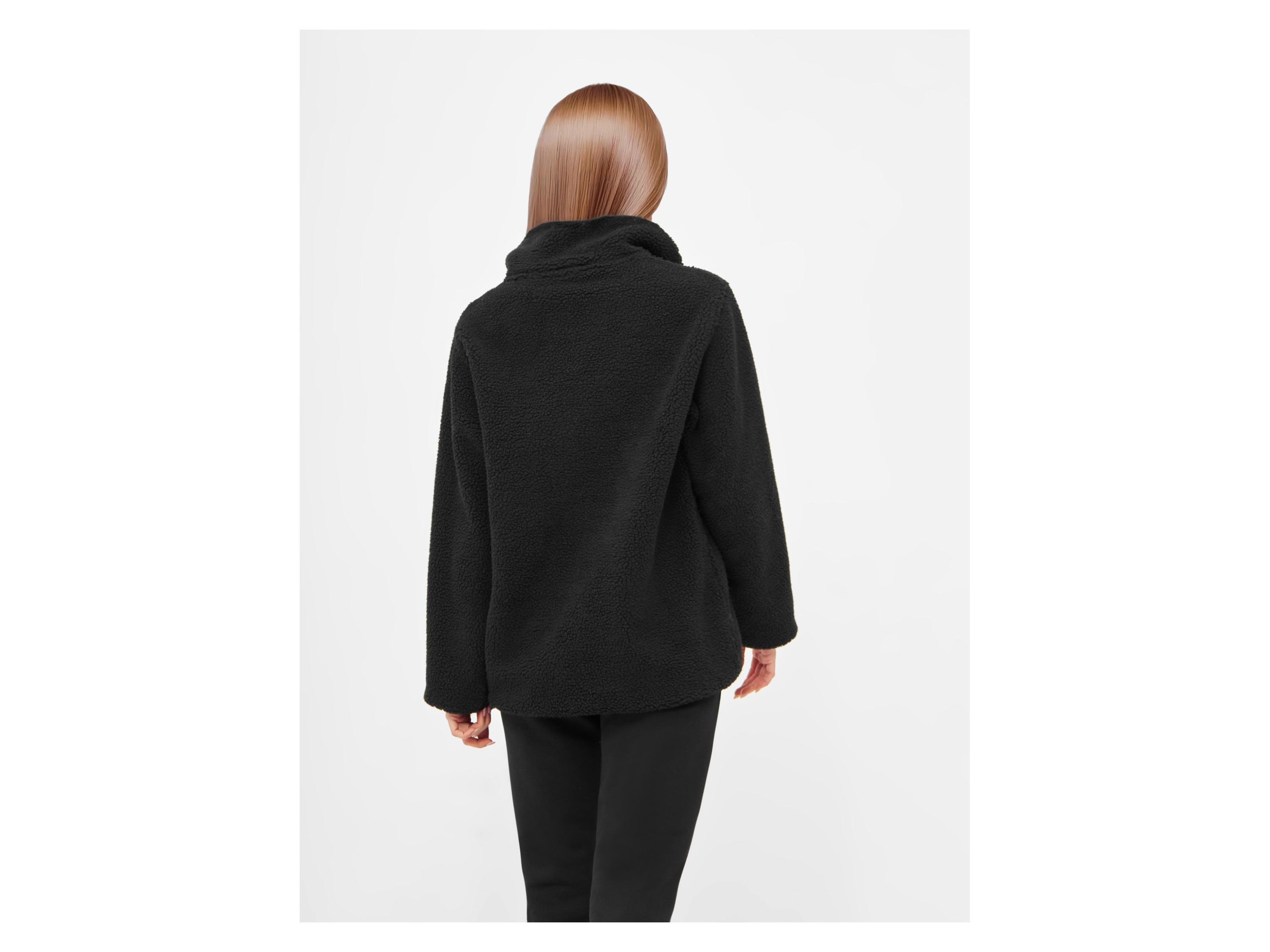 Thumbnail - BENCH Damen Pullover mit Reißverschlusss (Schwarz, XL)