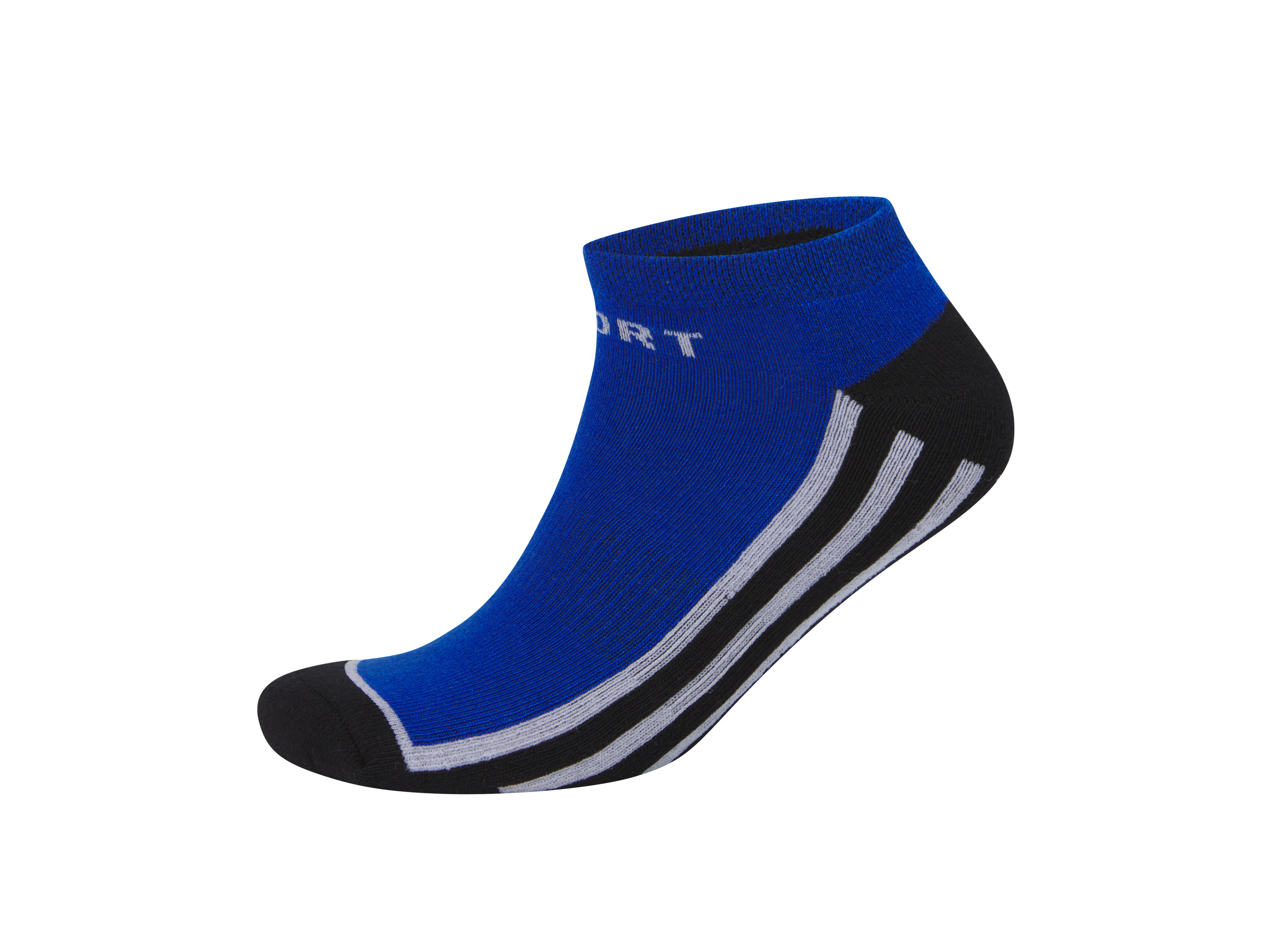 Thumbnail - CRIVIT Herren Sneakersocken 3 Paar (schwarz/blau/weiß, 39-42)