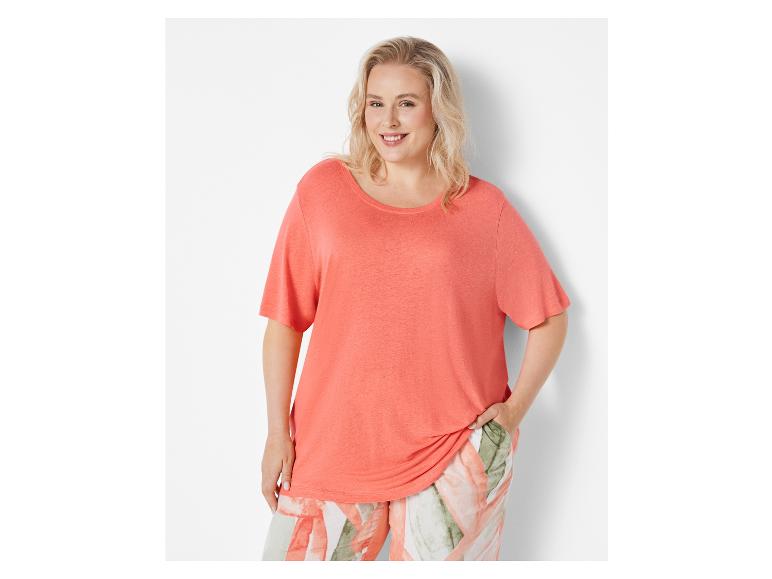 Damen Leinenshirt, leger geschnitten