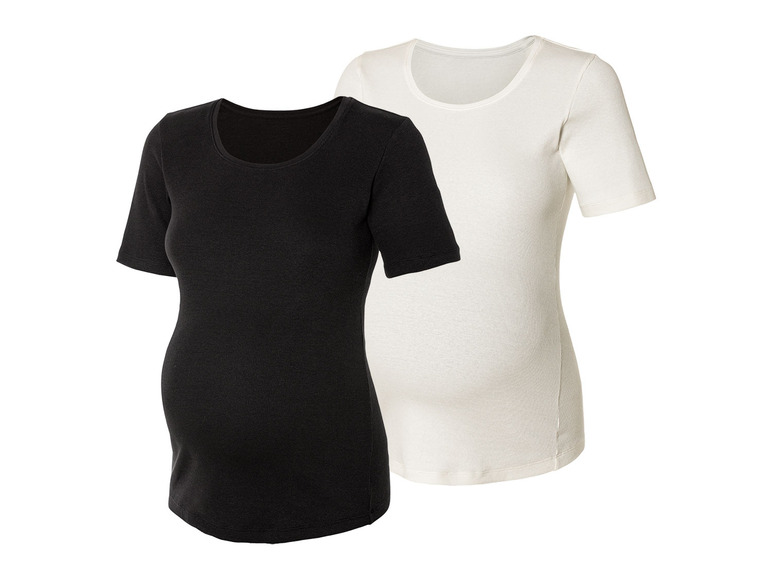 Gehe zu Vollbildansicht: esmara® Damen Umstands-T-Shirts, 2 Stück, in modischer Ripp-Qualität - Bild 9