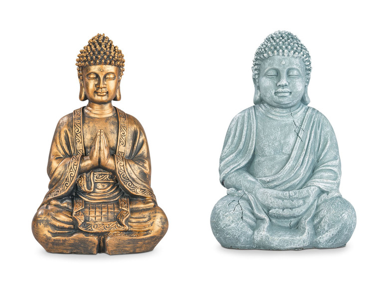 Gehe zu Vollbildansicht: LIVARNO home Dekofigur, »Buddha« sitzend - Bild 1