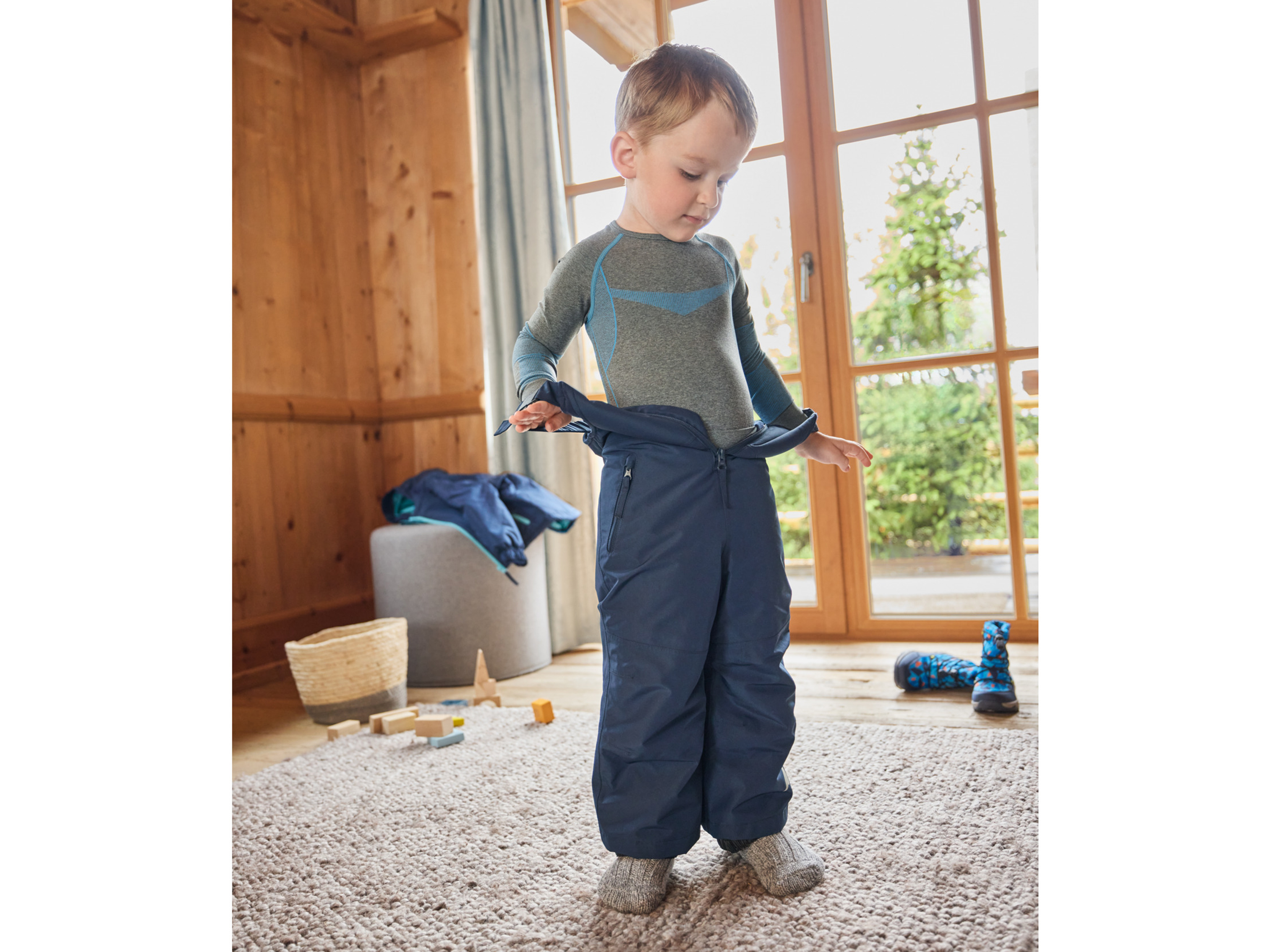 Thumbnail - lupilu® Kleinkinder Jungen Funktionsunterwäsche seamless (Grau, 110/116)