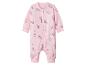 Rosa Baby-Strampler mit Wildtier-Print.
