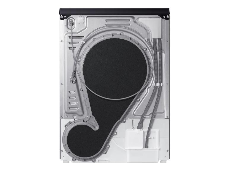 Rückansicht des schwarzen SAMSUNG Trockners DV-9EDG52A0ABEG.