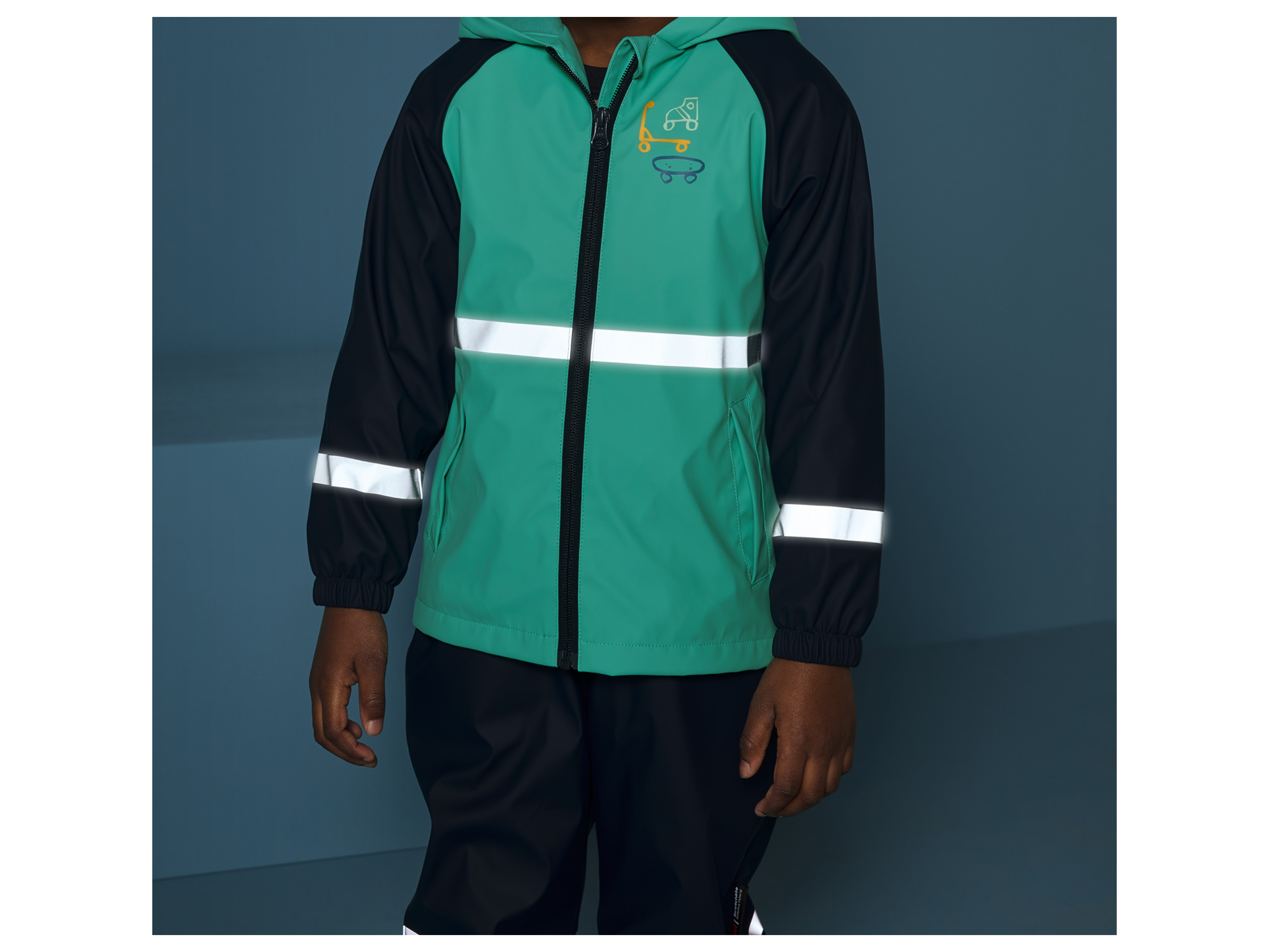 Thumbnail - lupilu® Baby/Kleinkinder Jungen Jacke Matsch- und Buddel (86/92, petrol/blau)