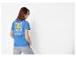 Blaues T-Shirt mit Zitronenprint und dem Text „LIMONCELLO La Vita È Bella“ auf dem Rücken.