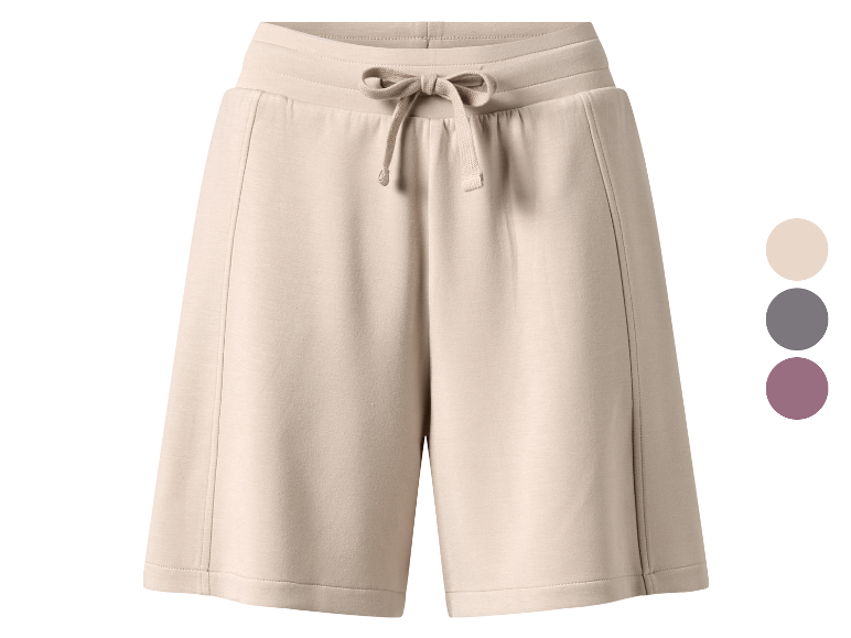 Beige Baumwollshorts mit Kordelzug.