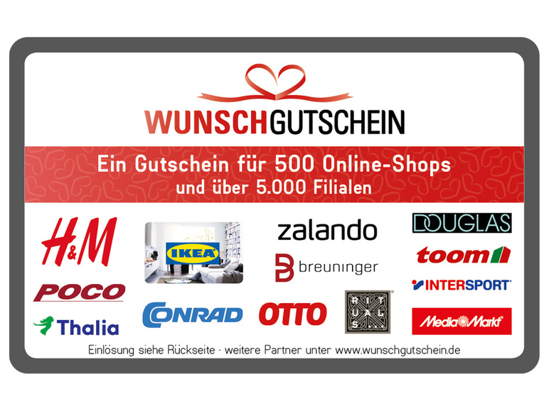 Wunschgutschein - Code 50€ Digital