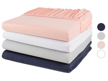 LIVARNO home Jersey Spannbettlaken, 180-200 x 200 cm