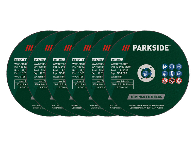 Gehe zu Vollbildansicht: PARKSIDE® Trennscheiben-Set, für Metalltrennschneider, Ø 180 mm - Bild 3