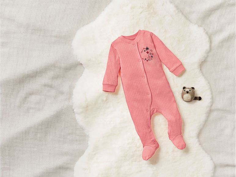 Gehe zu Vollbildansicht: lupilu® Baby Mädchen Schlafoverall aus reiner Bio-Baumwolle - Bild 7