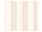 Tapete mit vertikalen Streifen in Hellrosa und Creme.