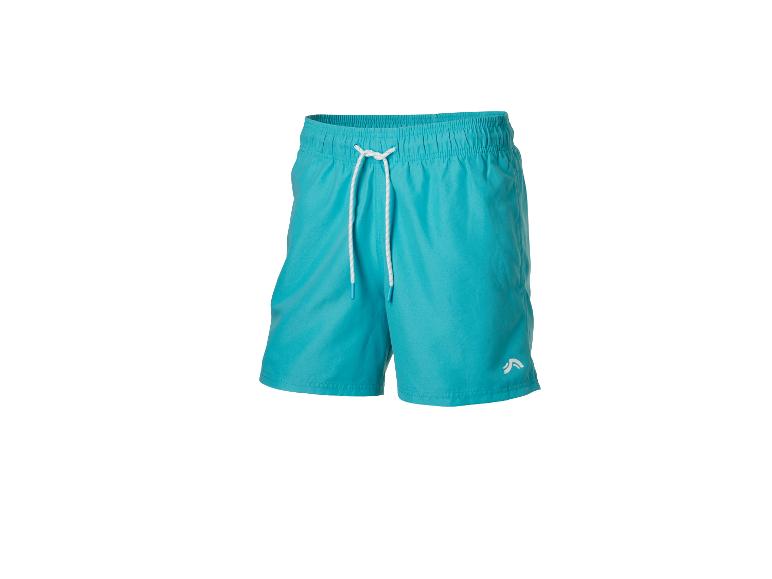 Türkise Herren-Badeshorts mit weißem Kordelzug