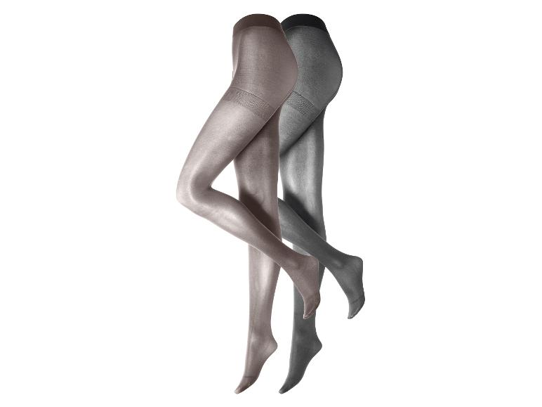 ESMARA® Premium Damen-Thermostrumpfhosen, 2 Stück, in Braun und Grau.