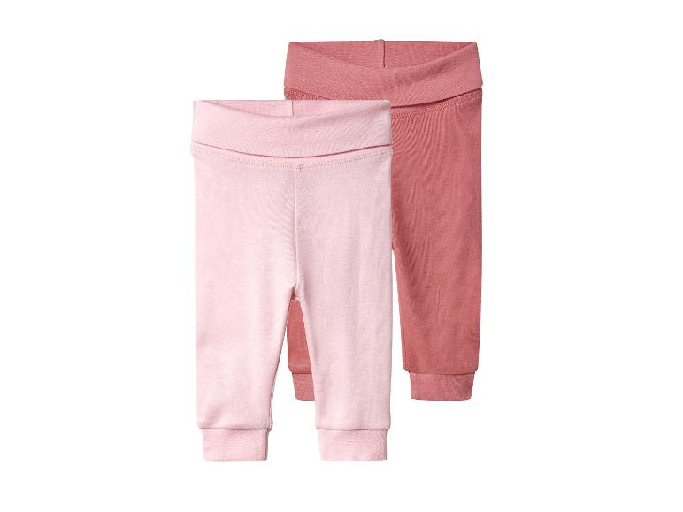 Zwei Paar rosa und dunkelrosa Babyhosen