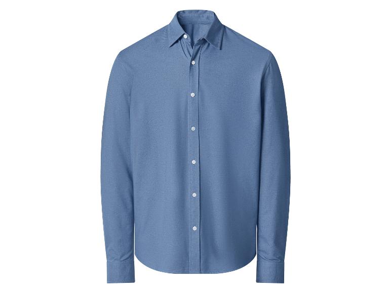 Herren Langarmhemd in Blau