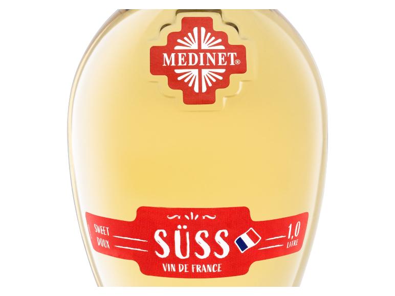 Medinet SÜSS Weißweinflasche, 1,0 Liter, süß, Vin de France.