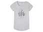 Ein graues T-Shirt mit Blumenmuster.