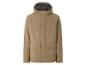 Herren-Kapuzenjacke in Beige mit Knöpfen und Taschen