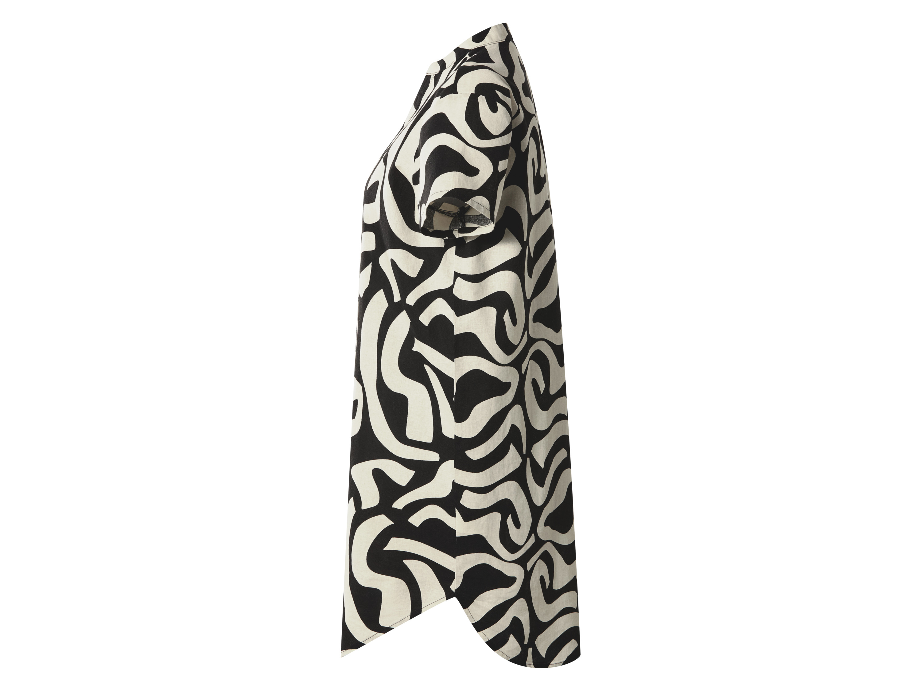 ESMARA® Damen Leinenkleid (schwarz/creme, XS(32/34)) – Bild 4 von 4