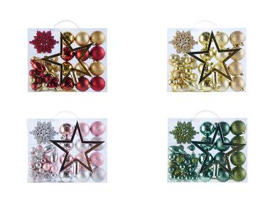 LIVARNO home Weihnachtsbaumschmuck, 51-teilig